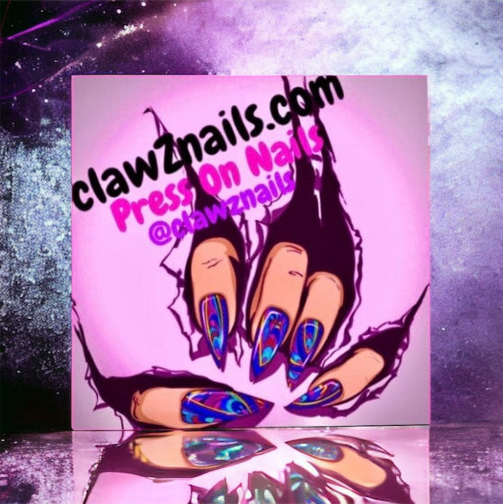 Lisa Frank Handmade Press On Nails