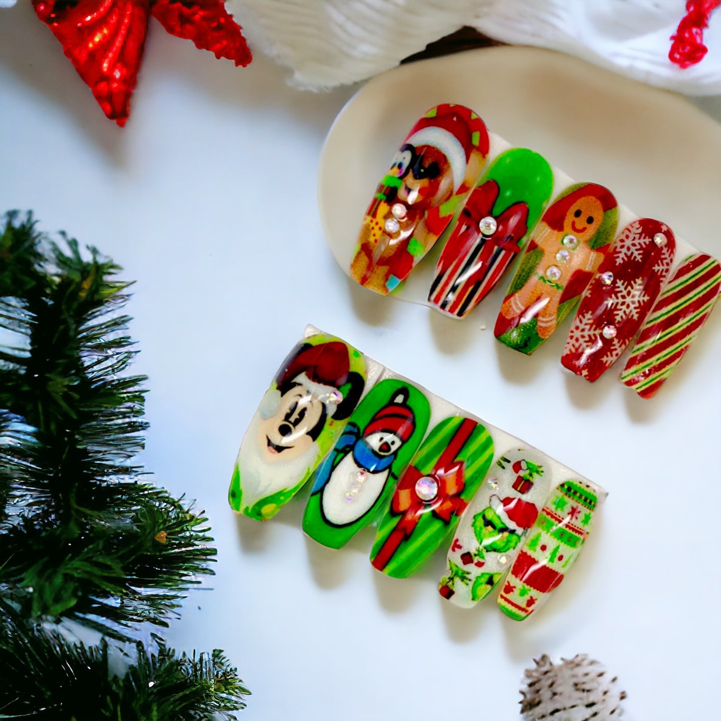 Christmas Handmade Press On Nails