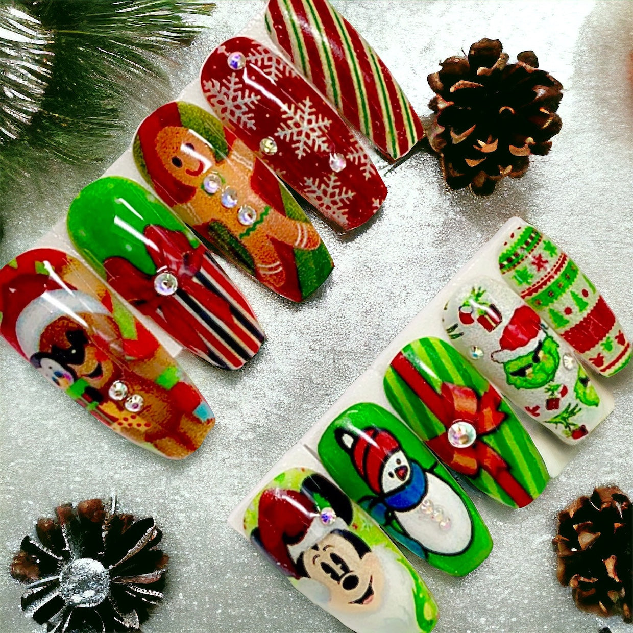 Christmas Handmade Press On Nails